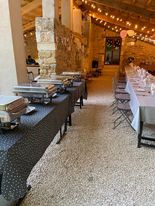 Wedding events in communal covered terrace at les rivieres gites dordogne France
